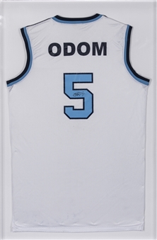Lamar Odom Game Used & Signed University of Rhode Island College Basketball Jersey (Beckett & Letter of Provenance) 